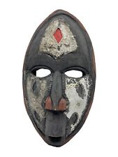 African Marka Mask Hammered Metal Wood Mali Africa Decor Oval Voodoo 16