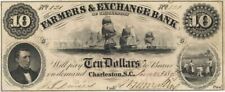 Farmers and Exchange Bank of Charleston - $10- Obsolete Bank Note - Paper Money  picture