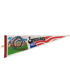 RARE Vtg OPRYLAND USA Souvenir Flag Pennant Wabash Cannonball Amusement Park 27” picture