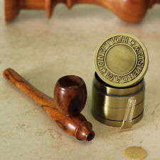 Esquisite Premium Wood Hand Carved Smoking Pipes & Metal 4pt Grinder EB picture
