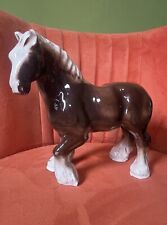 Vintage Large Ceramic Shire Horse Ornament Figurine Pony picture
