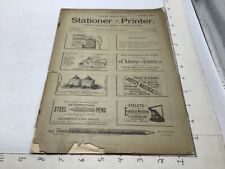 New England STATIONER & PRINTER magazine -- Jan. 1893; 24pgs + covers picture