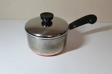 REVERE WARE Copper Clad 1 Qt Sauce Pan Copper Bottom Vintage With Lid picture