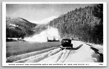 Wilmington Notch Winter Highway Whiteface Mt Lake Placid NY C1915 Postcard J27 picture