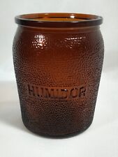 Vintage Amber Glass Humidor Duraglas Dun-Rite Wood Nov Inc. Brooklyn N.Y. picture