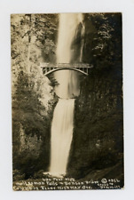 1910-30 Postcard Multnomah Falls Benson Bridge OR Rppc Real Photo Cross &Dimmitt picture