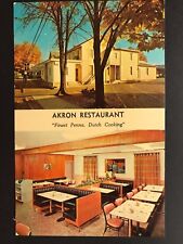 Postcard Akron PA - Akron Restaurant with Interior View picture