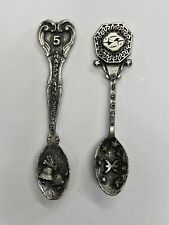 2 Gish Collectible Pewter Spoons. Zodiac Pisces ♓️ and 5 Year Happy Anniversary. picture