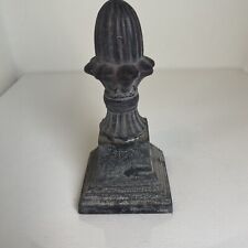 Vintage Bombay India Finial Statue Metal Heavy Shaped Brown 4” Tall picture
