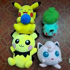 Lot of 4 Pokemon Center Pikachu Plush Toys Pichu Bulbasaur Jigglypuff 6'' INCH picture