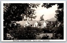Battle Lake Minnesota~Battle Lake Lodge~Cabins~1940s RPPC picture