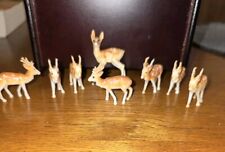 Vintage Small Deer Plastic Lot Of 8  picture