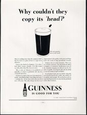 GUINNESS Beer Ad 1934 Most Popular Brew in World Magazine Advertisement picture