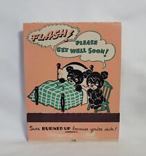 Vintage Hallmark Get Well Soon Greeting Card Full Feature Matchbook Advertising picture