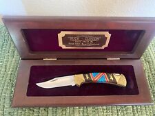 Beautiful Buck Custom Hand Made by Dave Younghorse, folding knife with box picture
