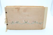 Antique 1930s Baby Book Photos Scrapbook Records Growth Letters Bday Cards Hair picture