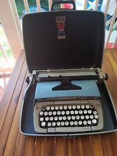 Vintage 1960s Smith Corona Classic 12 Portable Typewriter W/ Case New Ink Works picture