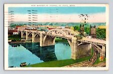 Vintage Postcard New Robert St Bridge St Paul MN Miller Art Co White Border 1927 picture