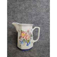 Vintage Wangs Weavetex Ceramic Porcelain Pitcher Floral Flowers Replacement picture