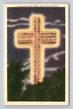 Montreal Quebec- Canada, Mount Royal Cross, Antique, Vintage Souvenir Postcard picture