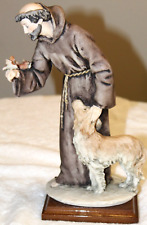 Porcelain Statue of St. Francis with Animals by 'Bruno Redaelli'. New/Display picture