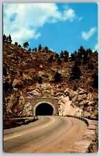 Postcard Tunnel In Canyon Road Boulder Colorado Peak Highway Netherland Vintage  picture