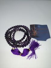 Genuine Amethyst Japa Mala 8mm 108 Prayer Beads Meditation Concentration Aura picture