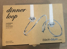 Black+Blum Dinner Loop Candelabra Candle Holder Base Chrome Finish NEW IN BOX picture