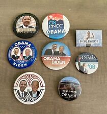 Lot of 8 New 2008 Barack Obama Biden Presidential Campaign Pinback Buttons Pins picture