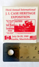 Vintage J.I. Case Heritage Exposition 3rd Annual Int'l 1989 Button, 1913 Tractor picture