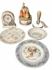 Beatrix Potter Musical Figurine, Wedgwood Clock, Bowl, Plates, Cookie Press picture