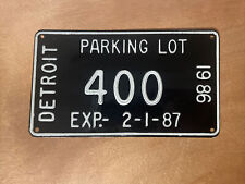 1986 Detroit Parking Lot License Plate # 400 picture