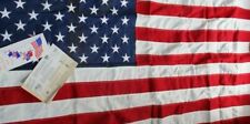 USA American Flag 4'x6' Embroidered Cotton 100% Sewn Stripes Real Brass Grommets picture