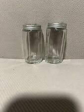 Vintage Small Glass Salt/Pepper Shaker with Metal Lid picture