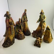 Rare Tii Collections 6 Piece Large Christmas Nativity Set Resin See Description picture