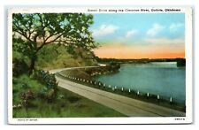 Postcard Scenic Drive along the Cimarron River, Guthrie OK 1949 D18 picture