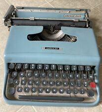 olivetti lettera 22 vintage blue typewriter picture