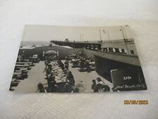 RPPC, Seal Beach CA California  MUNICIPAL PIER Picnic Tables  1954 Postcard picture