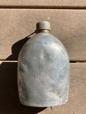 Pre-WW1 US Army Military M1910 Canteen Spun Aluminum Field Gear Equipment picture