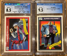 Kingpin & Daredevil Marvel Universe Series 1 1990 Impel 95 & 52 PSA CGC Gem Mint picture