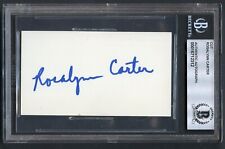 Rosalynn Carter signed autograph 2.5x3 cut Former 1st Lady of USA BAS Slabbed picture
