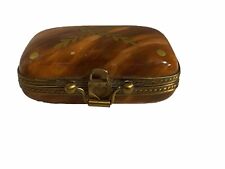 Limoges Rochard Luggage Suitcase Box Peint Main Trinket Box picture