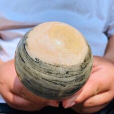 3.12LB  Natural mountain mahogany sphere Quartz Crystal ball healing picture