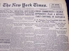 1948 FEB 24 NEW YORK TIMES NEWSPAPER - CZECH COMMUNISTS CHARGE OPPENENTS - NT 56 picture