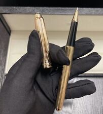 Luxury 164 Metal Series Stripes Gold Color 0.7mm Rollerball Pen No Box picture