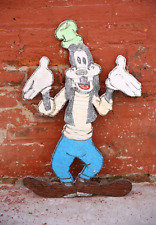 Vintage Goofy Sign Store Display Cartoon wood Artwork Animation Disney picture