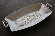 Antique hand made rectangular Modern Metal tray platter Leaves Plants Gift HK picture