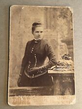 Antique Cabinet Card Woman in Dress Cobbs Dore San Francisco picture