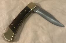 Buck 110 Backward •C USA Folding Hunter Knife Stainless Steel Blade No Case NICE picture