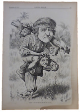 1876 Harper's Weekly cartoon by A.B. Frost: Sinbad T, The Old Man of the Sea picture